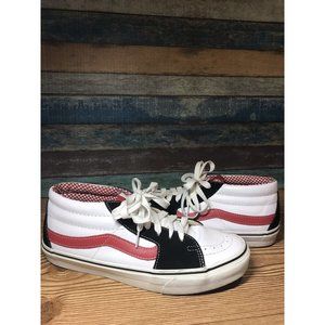 vans sk8 hi white black red checkered inner mens 10.5 Shoes Retro Classic Look